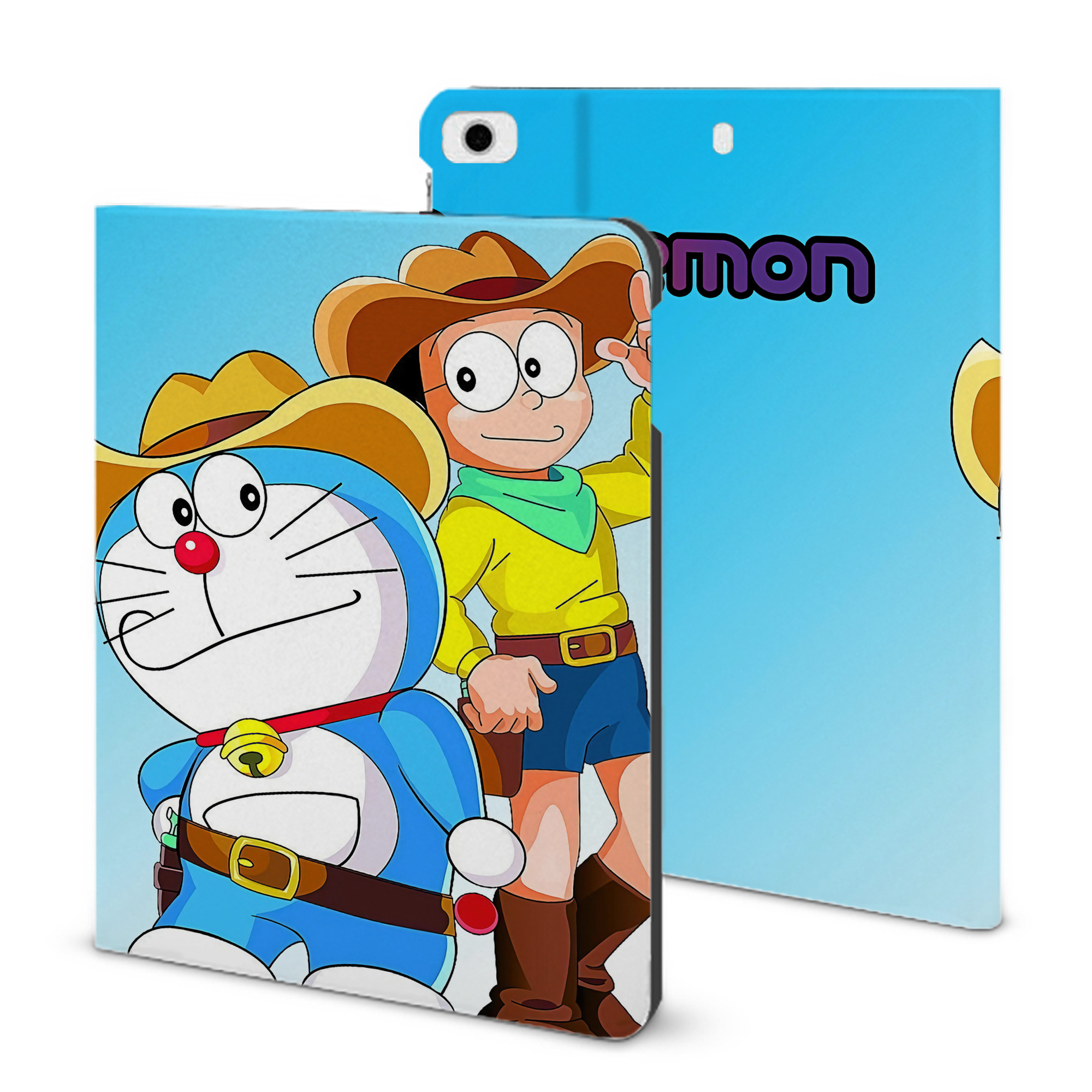 （画像用） ドラえもん Doraemon IPad ケース ブック型 PUレザー TPU 耐衝撃 軽量 薄型 ペン収納なし 全面保護 IPad 各モデル対応